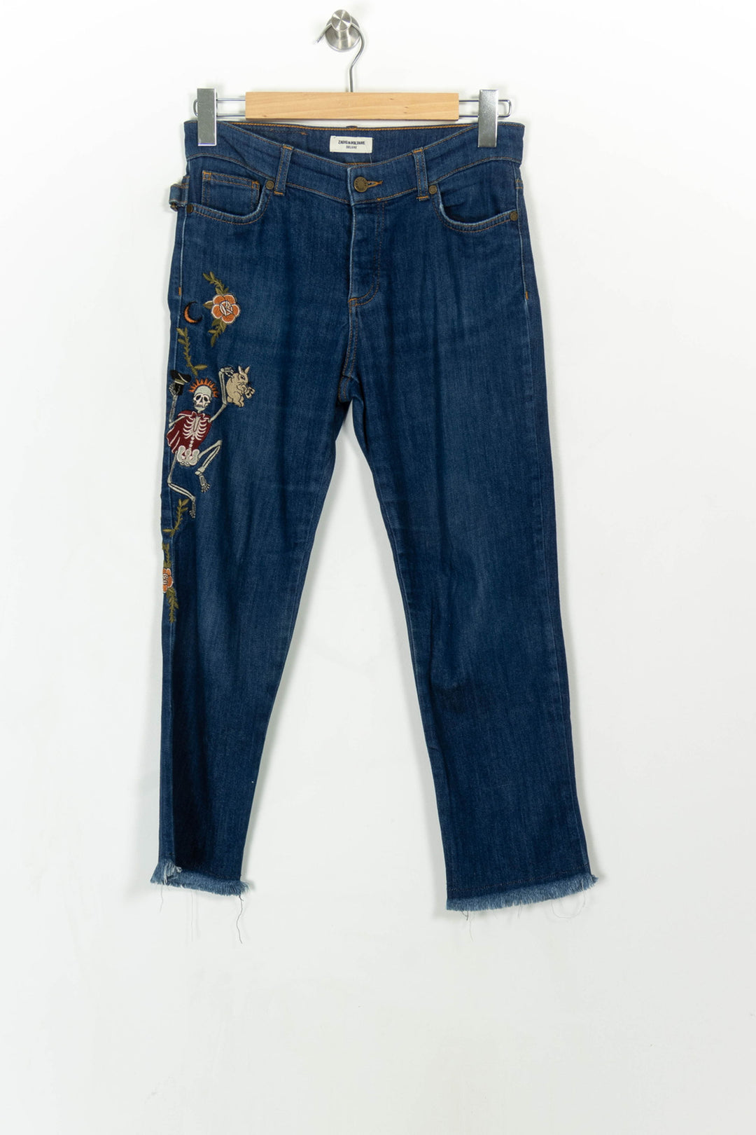 Jean Brodé Bleu - Taille XS/34 de la marque Zadig&amp;Voltaire | PARAD114831 - Vendu par Paradigme - Image 2