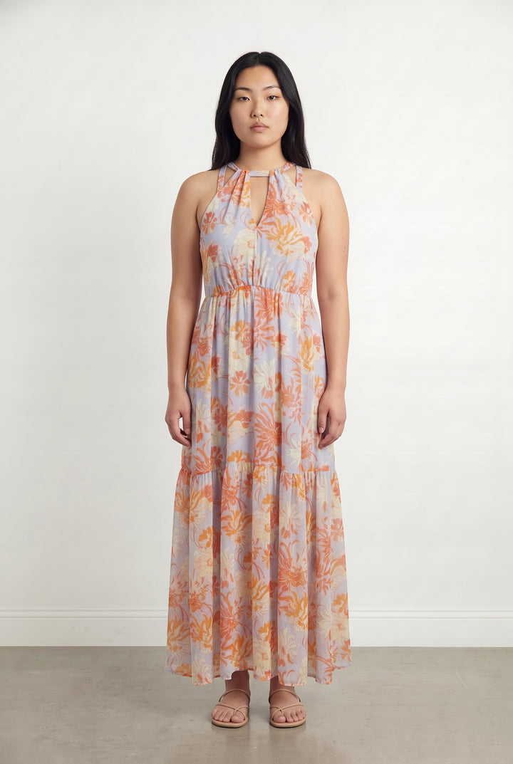 Robe Longue Lilas et Orange - Taille L/40 de la marque Comptoir des Cotonniers | PARAD114834 - Vendu par Paradigme - Image 1