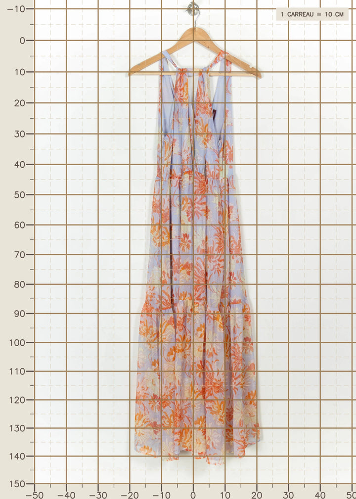 Robe Longue Lilas et Orange - Taille L/40 de la marque Comptoir des Cotonniers | PARAD114834 - Vendu par Paradigme - Image 4