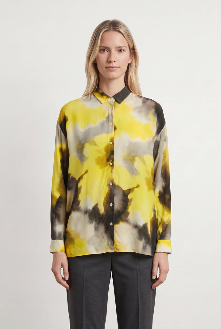 Chemise Jaune et Noire - Taille XS/34 de la marque Caroll | PARAD114840 - Vendu par Paradigme - Image 1