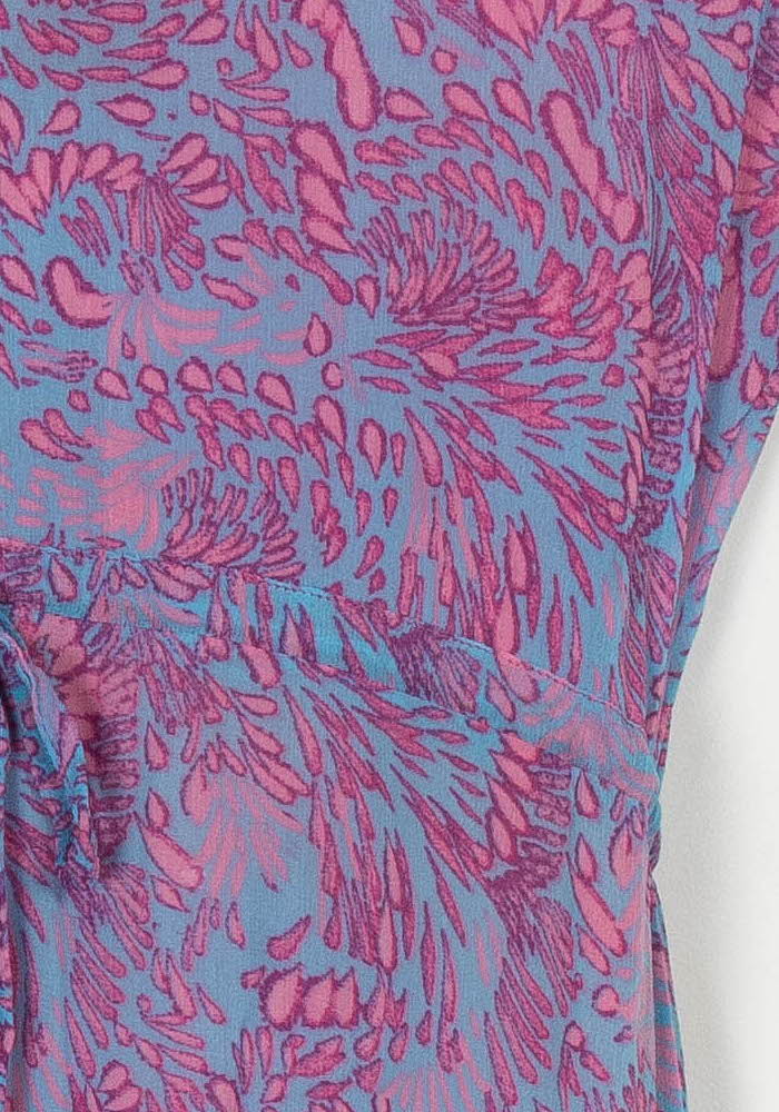 Robe Midi Rose et Bleue - Taille XS/34 de la marque Sud express | PARAD114841 - Vendu par Paradigme - Image 3