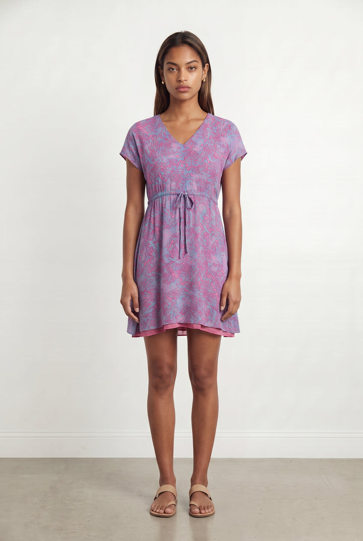 Robe Midi Rose et Bleue - Taille XS/34 de la marque Sud express | PARAD114841 - Vendu par Paradigme - Image 1