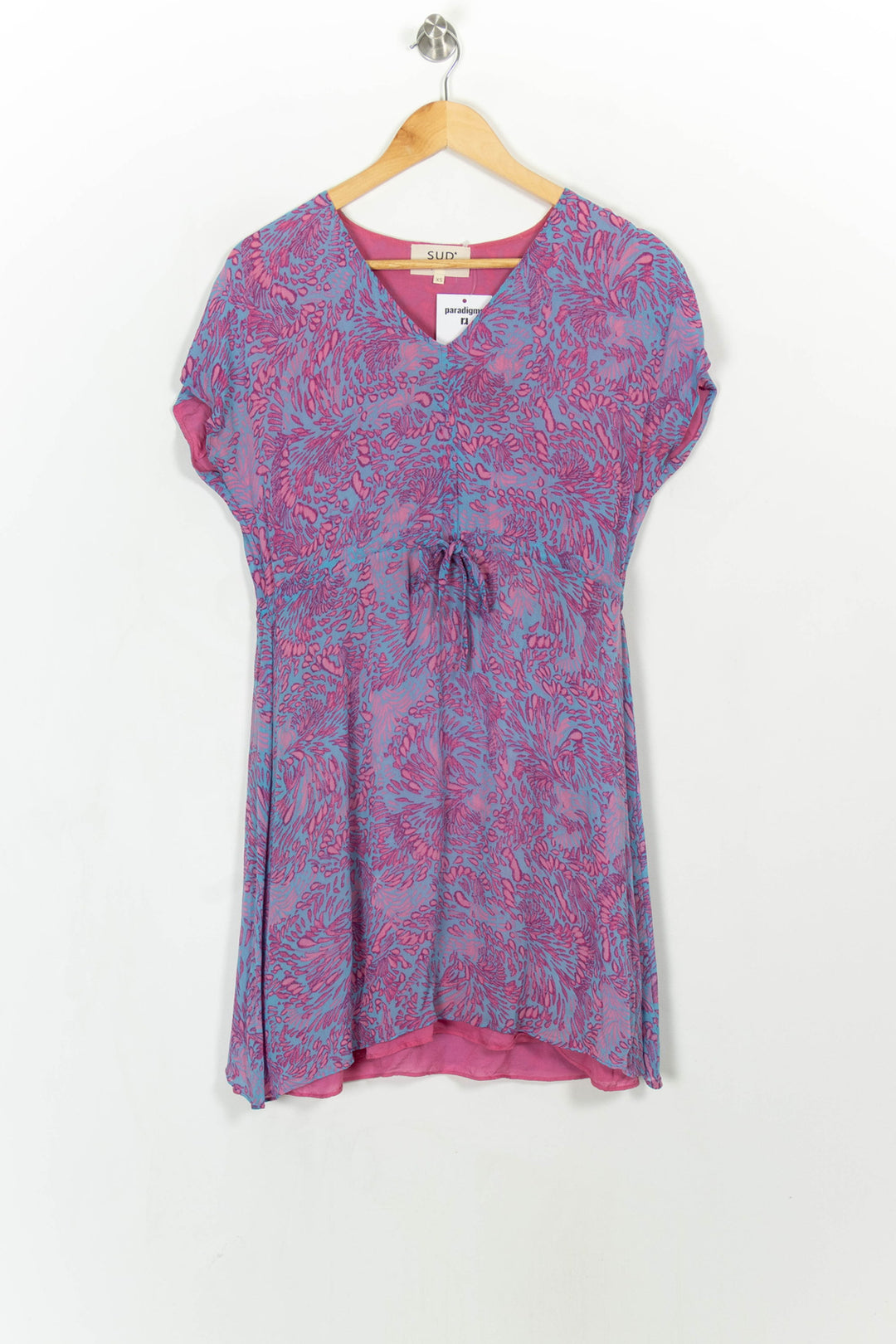 Robe Midi Rose et Bleue - Taille XS/34 de la marque Sud express | PARAD114841 - Vendu par Paradigme - Image 2