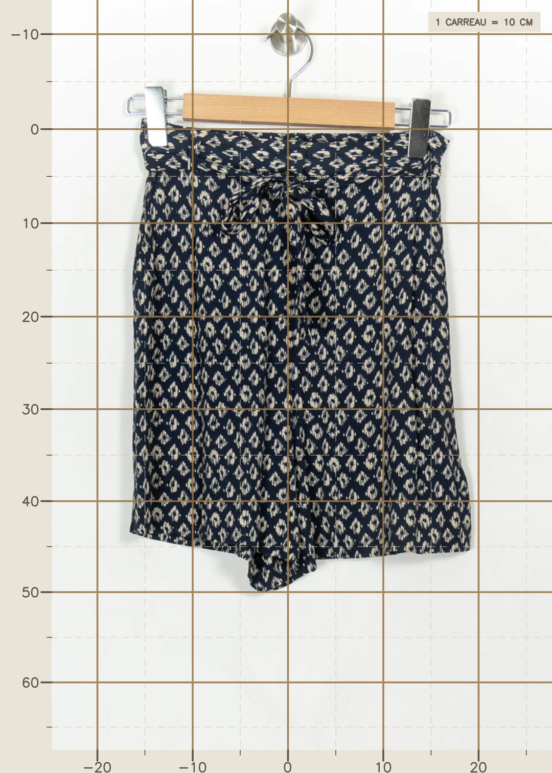 Short Bleu et Blanc - Taille XS/34 de la marque Caroll | PARAD114842 - Vendu par Paradigme - Image 4