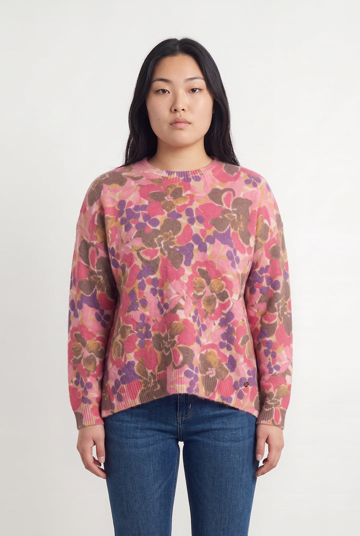 Pull Rose et Marron - Taille L/40 de la marque La Petite Etoile | PARAD114843 - Vendu par Paradigme - Image 1