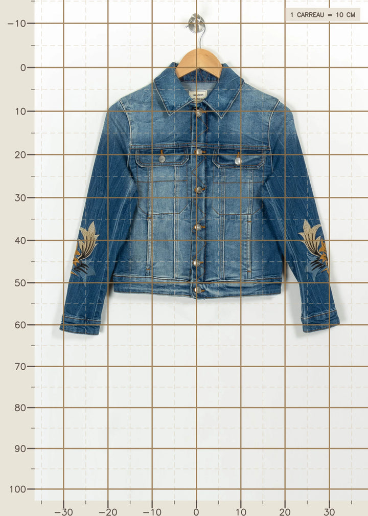 Veste en Jean Bleue - Taille S/36 de la marque Zadig&amp;Voltaire | PARAD114853 - Vendu par Paradigme - Image 4