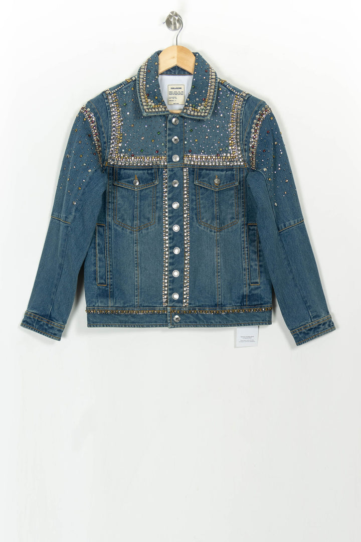 Veste en Jean Bleu - Taille XS/34 de la marque Zadig&amp;Voltaire | PARAD114854 - Vendu par Paradigme - Image 2