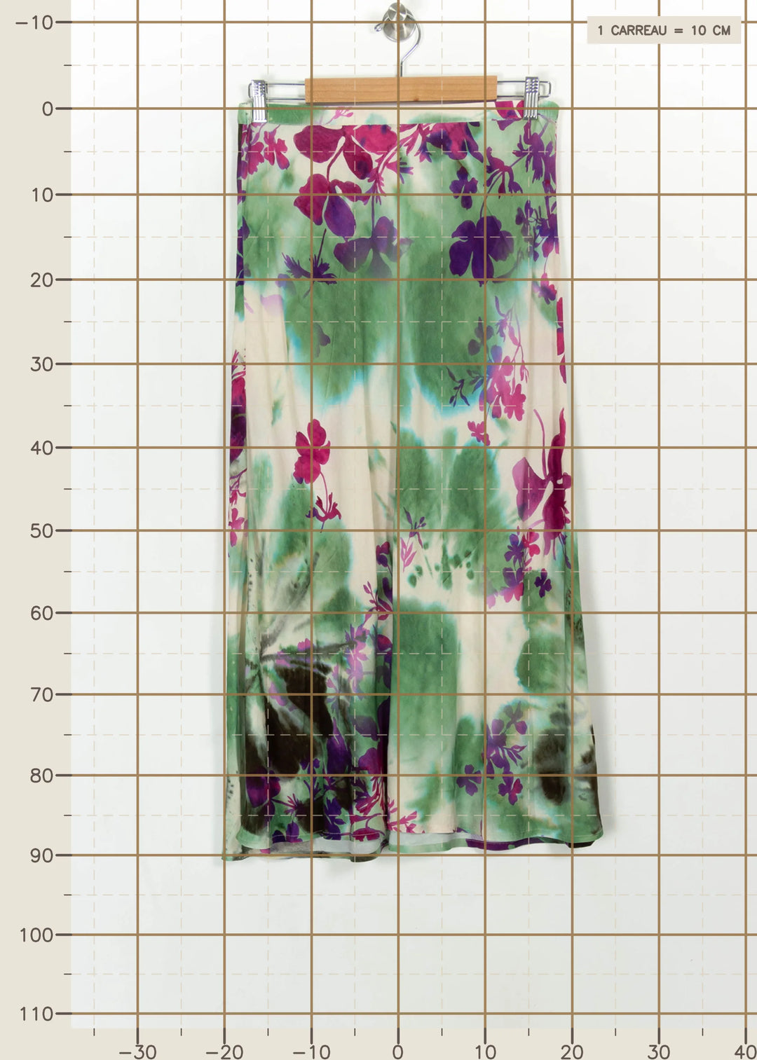 Jupe Longue Verte et Violette - Taille M/38 de la marque La Fée Maraboutée | PARAD114861 - Vendu par Paradigme - Image 4