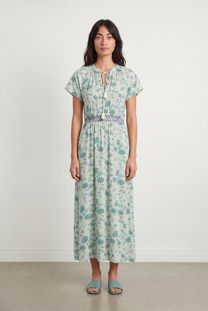 Robe Longue Verte et Violette - Taille M/38 de la marque La Fée Maraboutée | PARAD114862 - Vendu par Paradigme - Image 1