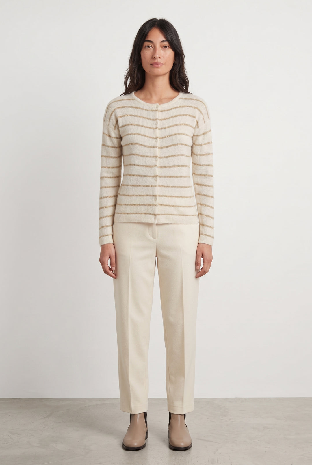 Cardigan Beige et Marron - Taille XXS/32 de la marque Sézane | PARAD114864 - Vendu par Paradigme - Image 1