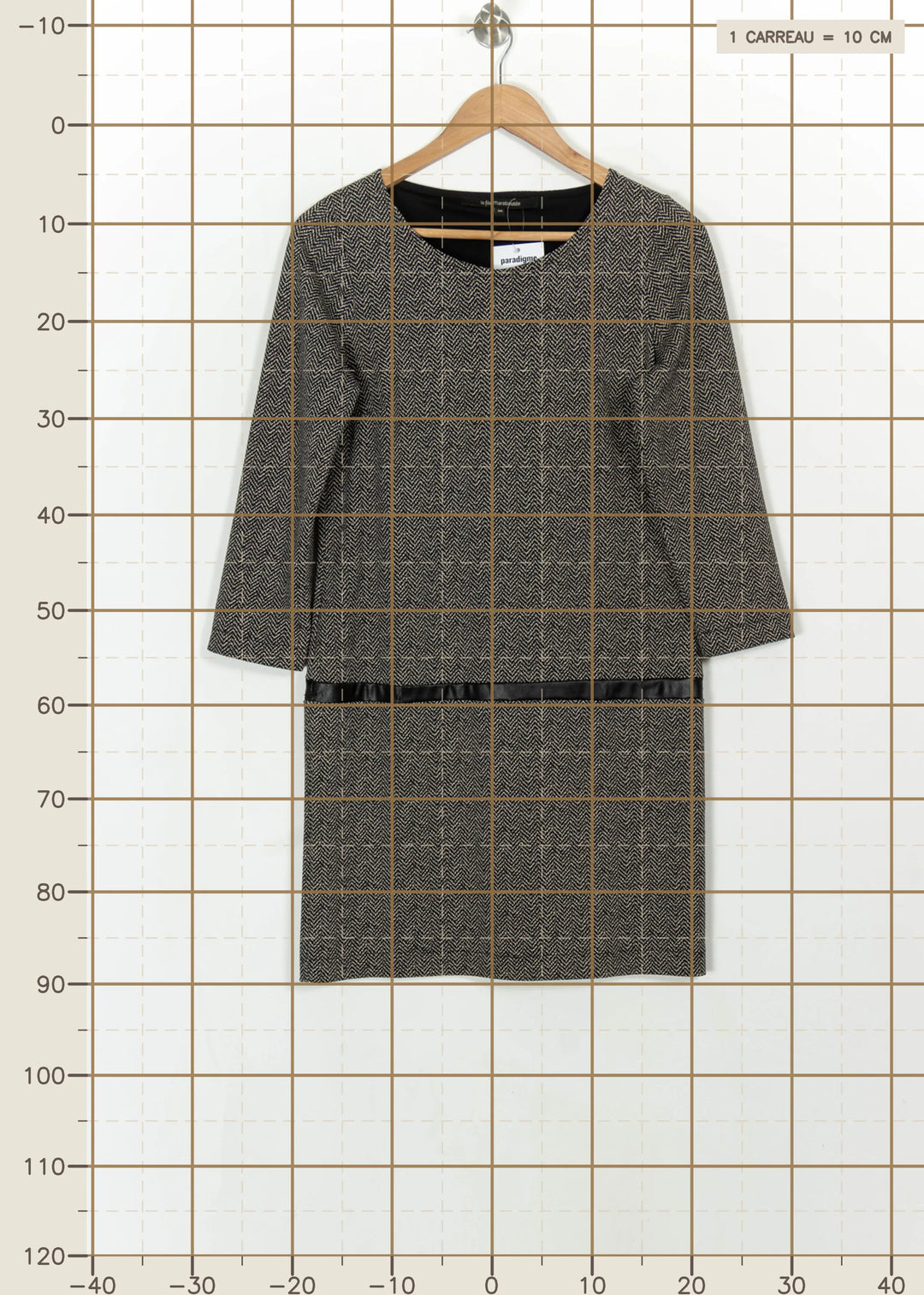 Robe Noire et Grise - Taille S/36 de la marque La Fée Maraboutée | PARAD114865 - Vendu par Paradigme - Image 4