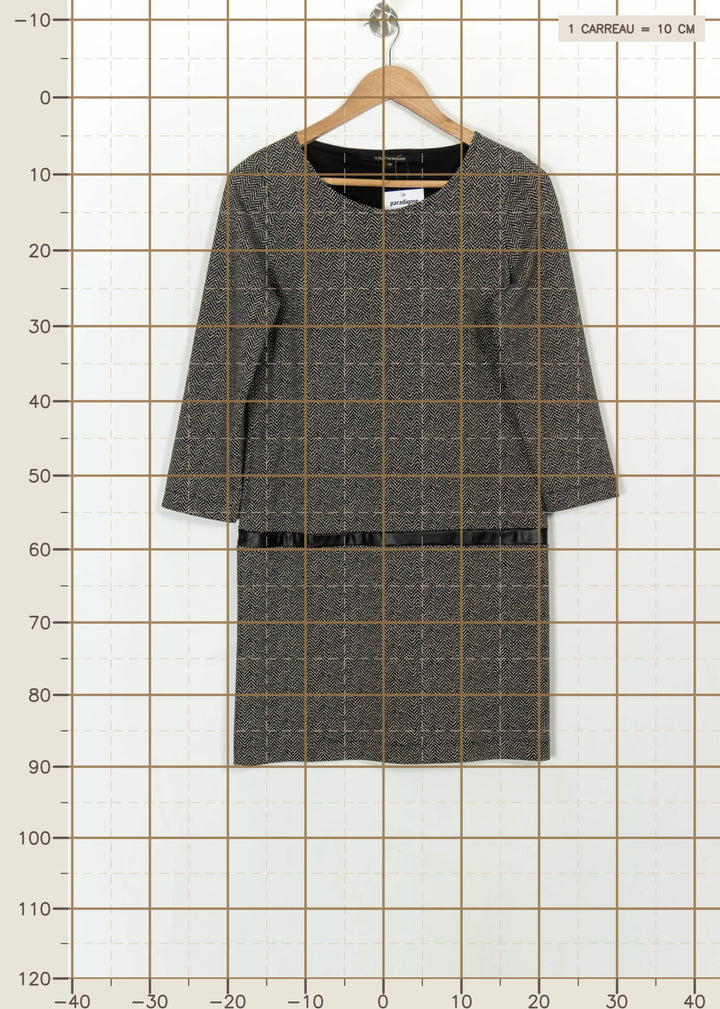 Robe Noire et Grise - Taille S/36 de la marque La Fée Maraboutée | PARAD114865 - Vendu par Paradigme - Image 4