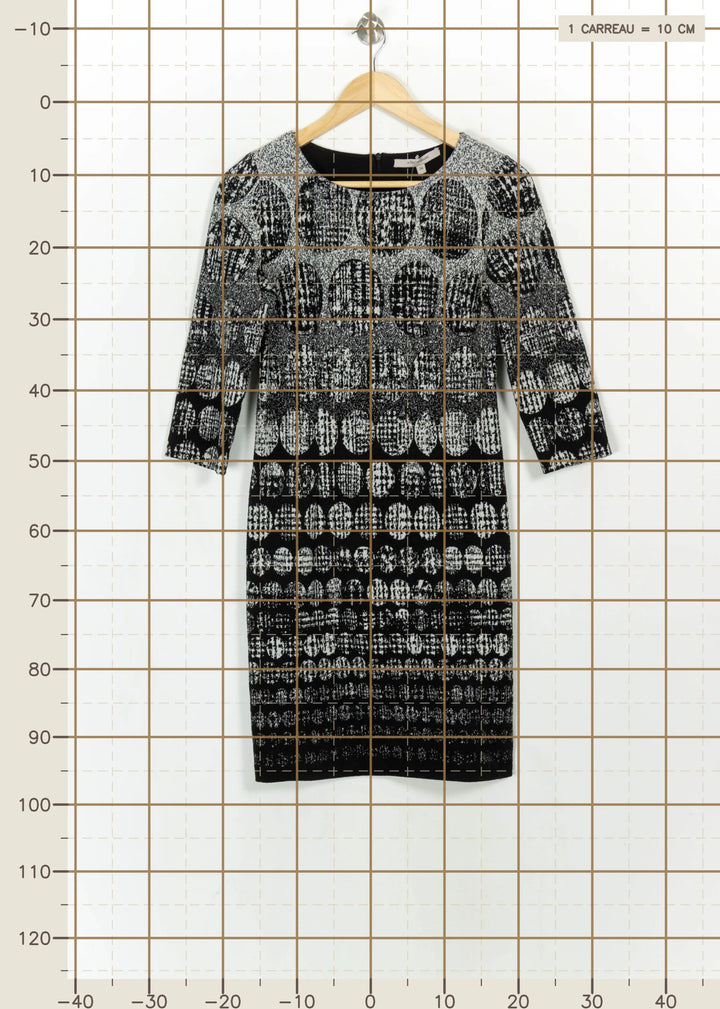 Robe Noire et Grise - Taille XS/34 de la marque La Fée Maraboutée | PARAD114867 - Vendu par Paradigme - Image 4