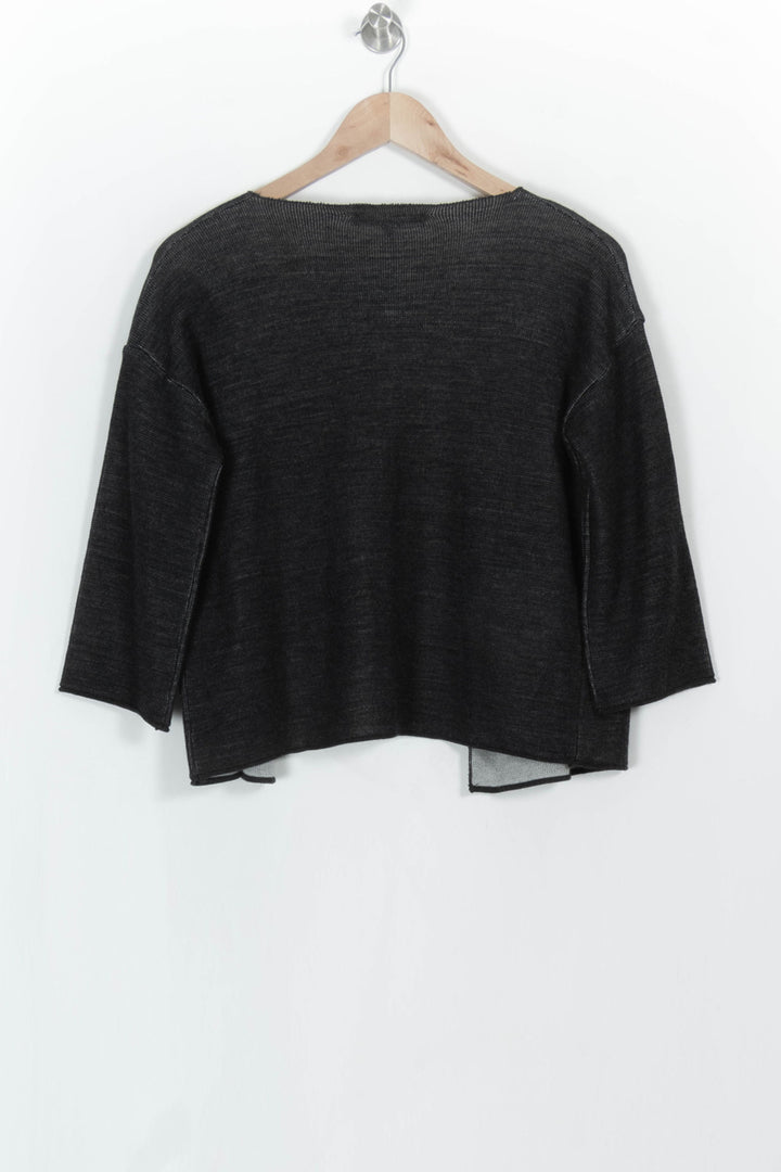 Cardigan Gris et Noir - Taille XS/34 de la marque La Fée Maraboutée | PARAD114871 - Vendu par Paradigme - Image 5