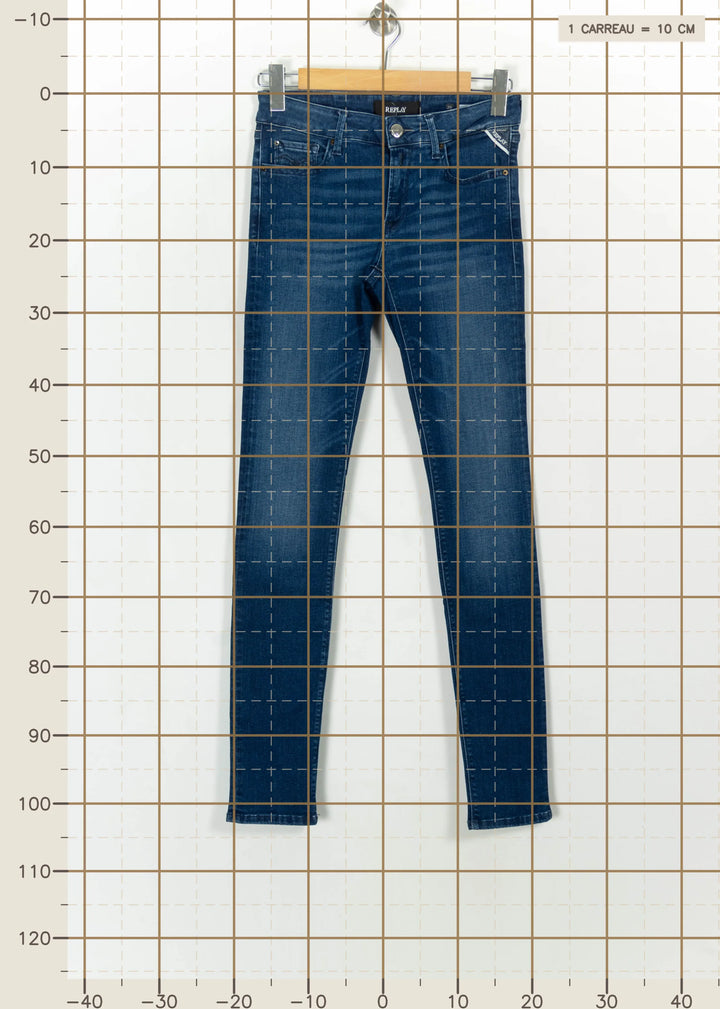 Jean Skinny Bleu - Taille M/38 de la marque Replay | PARAD114874 - Vendu par Paradigme - Image 4