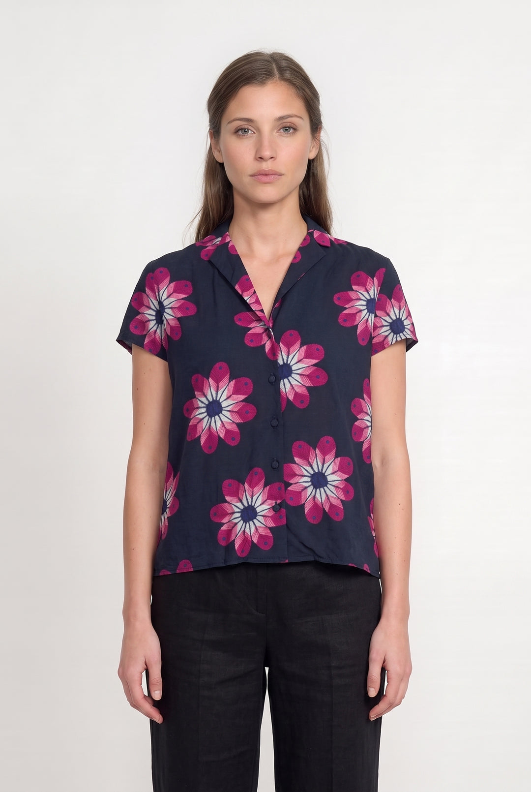 Chemise Bleue et Rose - Taille M/38 de la marque Soi Paris | PARAD115060 - Vendu par Paradigme - Image 1