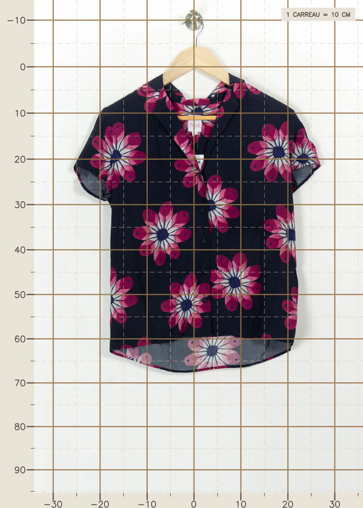 Chemise Bleue et Rose - Taille M/38 de la marque Soi Paris | PARAD115060 - Vendu par Paradigme - Image 4