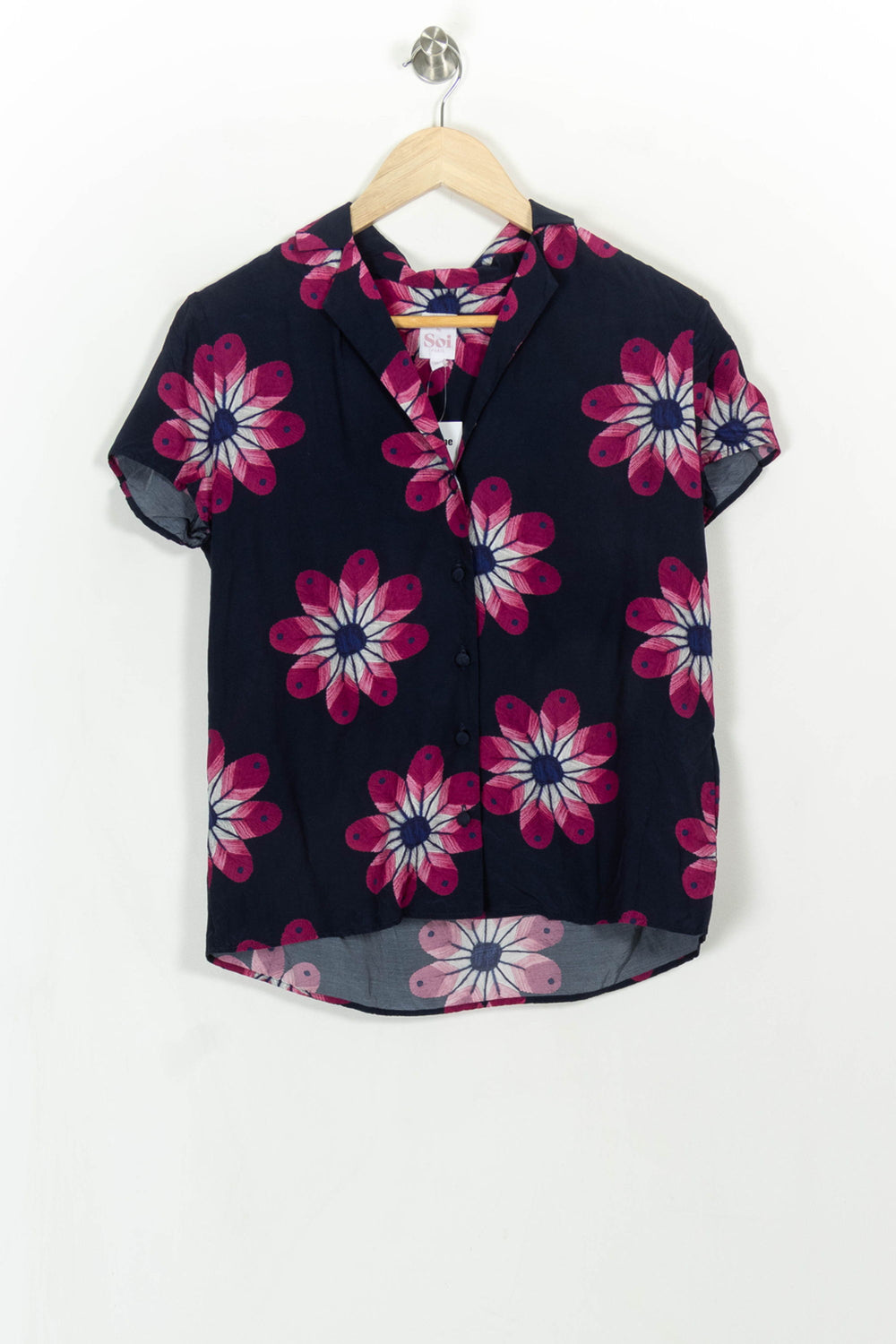 Chemise Bleue et Rose - Taille M/38 de la marque Soi Paris | PARAD115060 - Vendu par Paradigme - Image 2