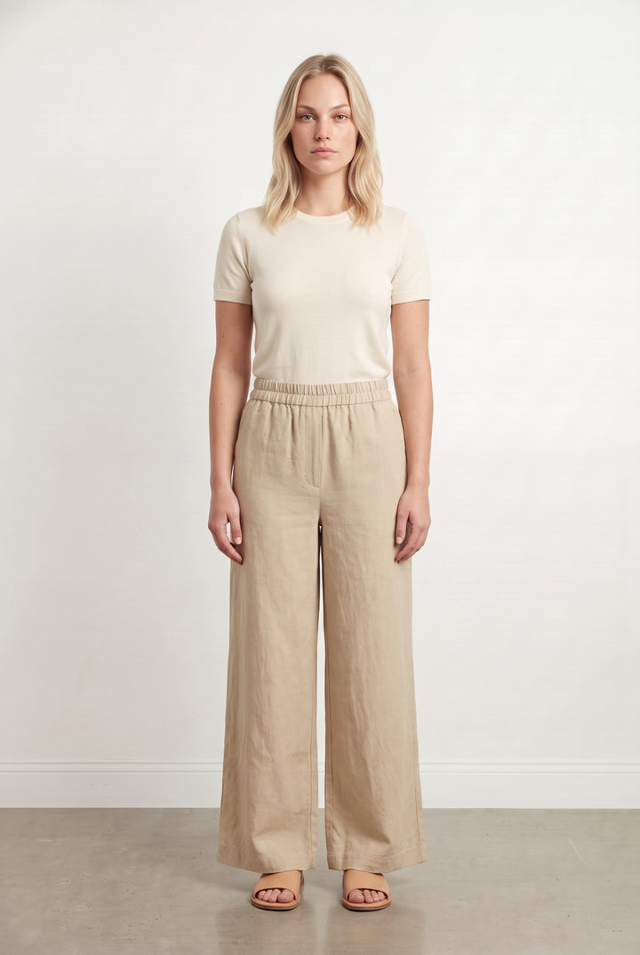 Pantalon Large Beige - Taille L/40 de la marque Maison 123 | PARAD115064 - Vendu par Paradigme - Image 1