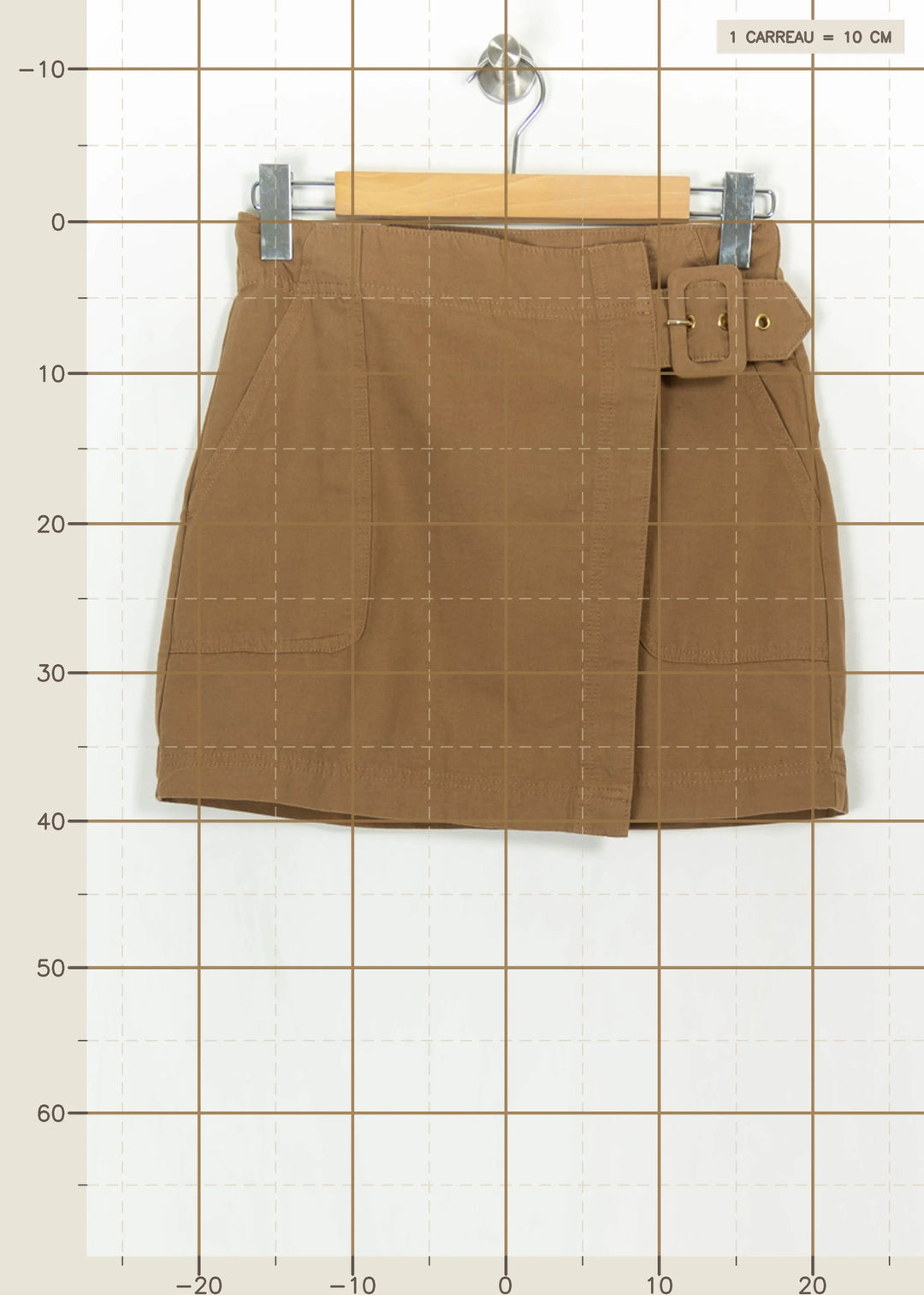 Jupe Portefeuille Beige - Taille M/38 de la marque Des petits hauts | PARAD115065 - Vendu par Paradigme - Image 4