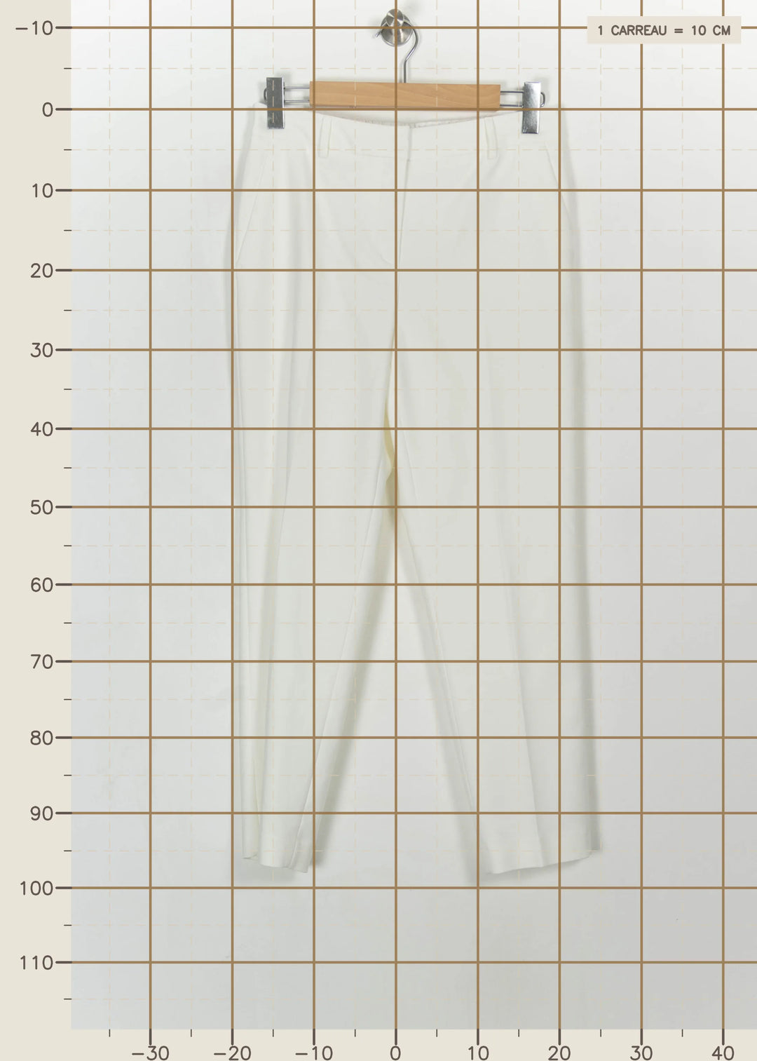 Pantalon Blanc - Taille L/40 de la marque Caroll | PARAD115066 - Vendu par Paradigme - Image 4
