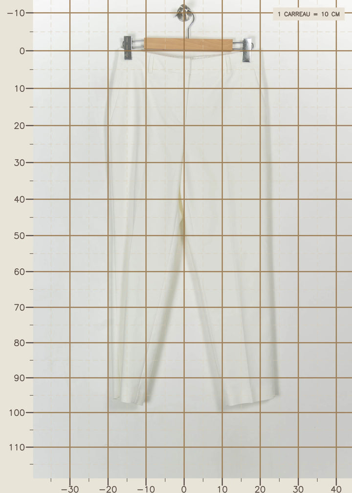 Pantalon Blanc - Taille L/40 de la marque Caroll | PARAD115066 - Vendu par Paradigme - Image 4