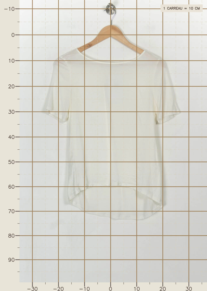 T-Shirt Blanc - Taille S/36 de la marque Comptoir des Cotonniers | PARAD115070 - Vendu par Paradigme - Image 4