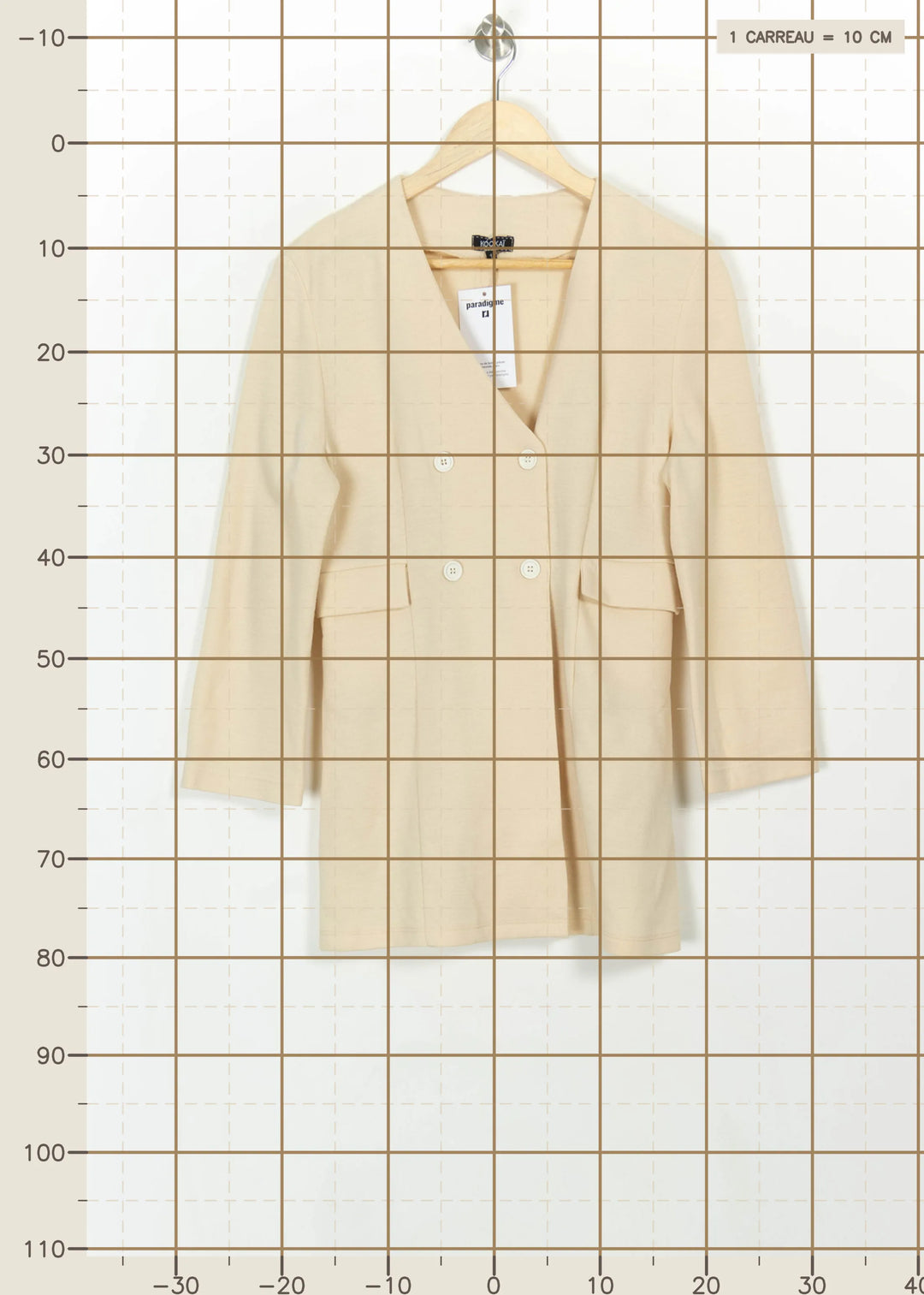 Blazer Beige - Taille S/36 de la marque Kookai | PARAD115076 - Vendu par Paradigme - Image 4