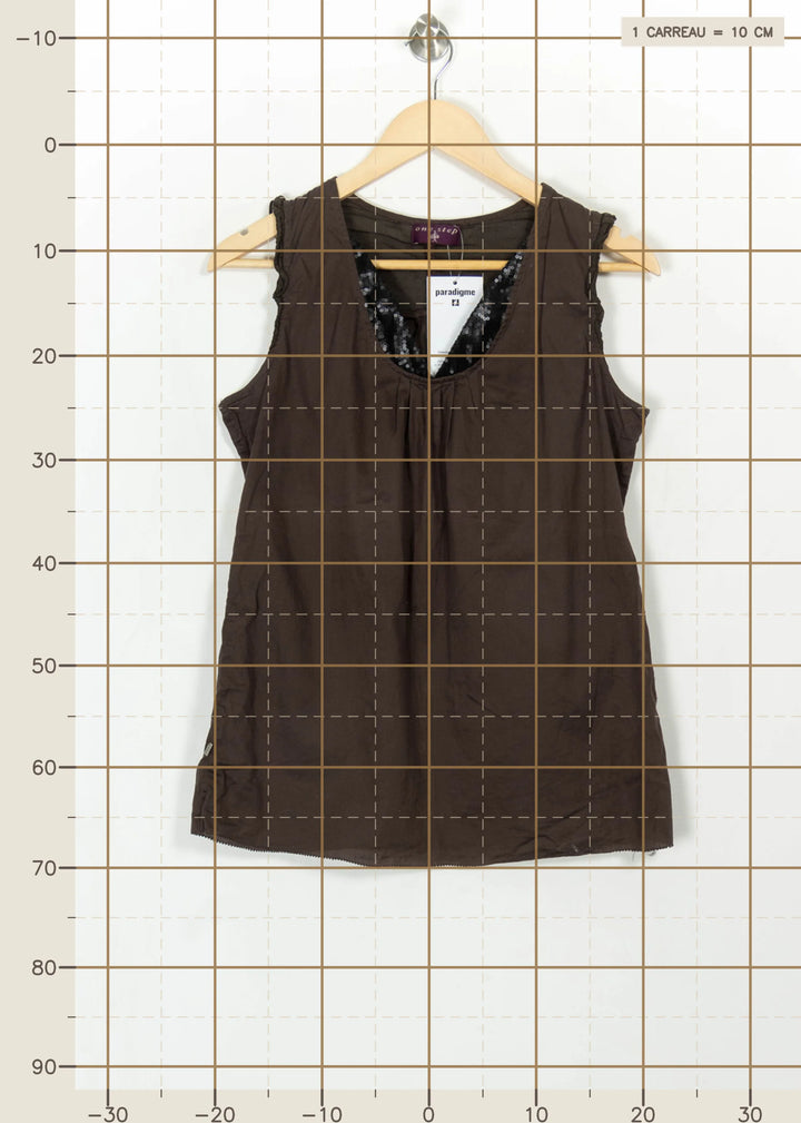 Top Marron - Taille M/38 de la marque One Step | PARAD115077 - Vendu par Paradigme - Image 4