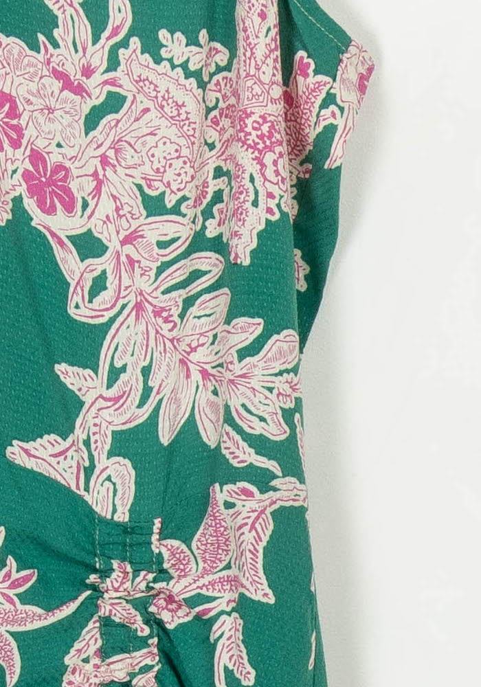 Robe Longue Verte et Rose - Taille S/36 de la marque La Fée Maraboutée | PARAD115079 - Vendu par Paradigme - Image 3