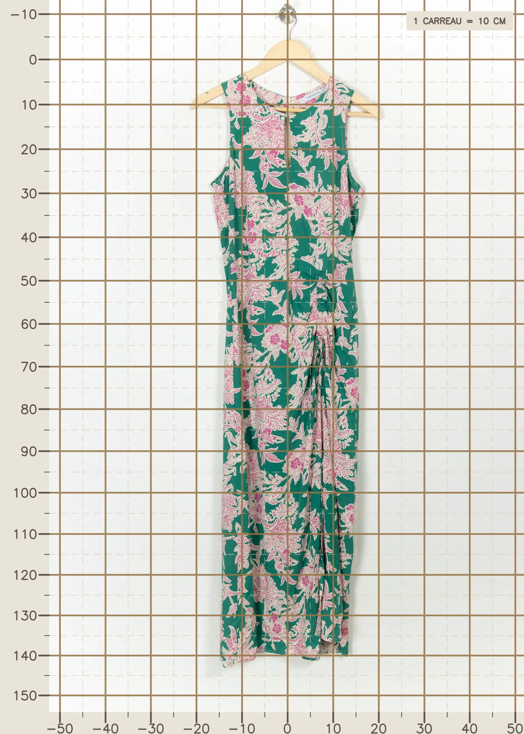 Robe Longue Verte et Rose - Taille S/36 de la marque La Fée Maraboutée | PARAD115079 - Vendu par Paradigme - Image 4