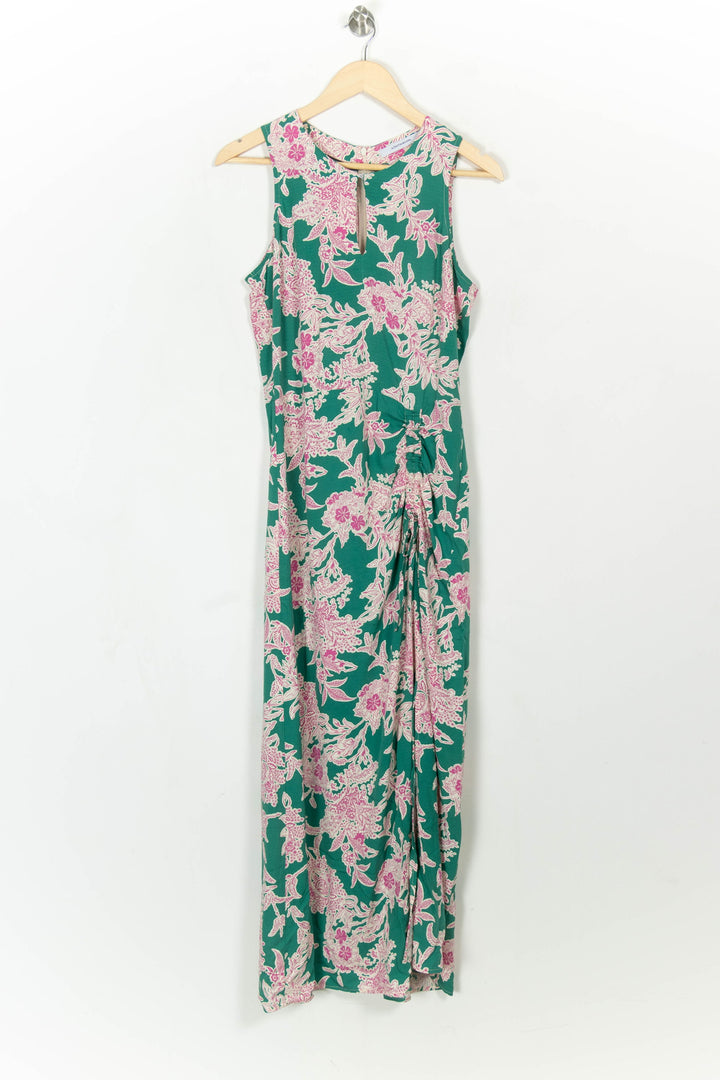 Robe Longue Verte et Rose - Taille S/36 de la marque La Fée Maraboutée | PARAD115079 - Vendu par Paradigme - Image 2