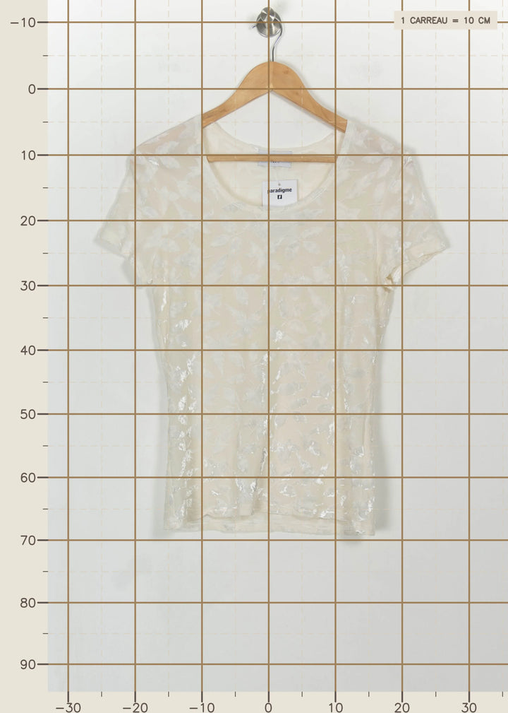 Tee-shirt Blanc - Taille L/40 de la marque Caroll | PARAD115080 - Vendu par Paradigme - Image 4