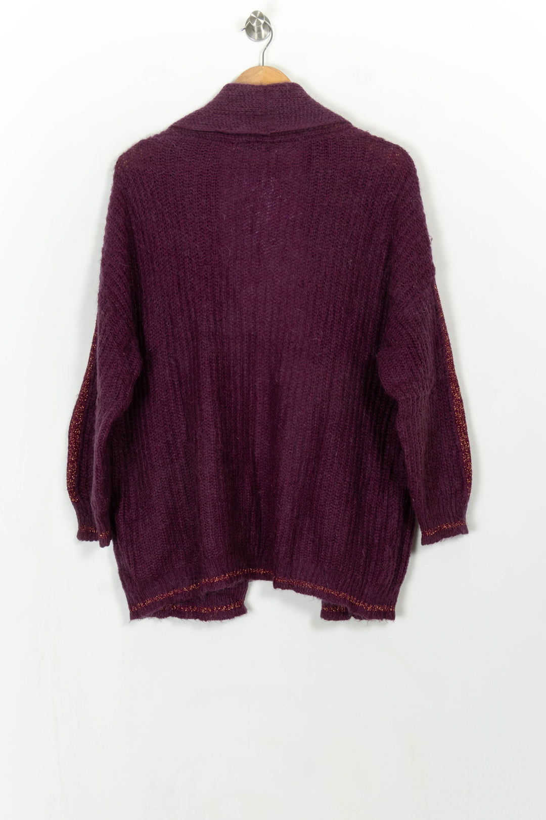 Cardigan Violet - Taille S/36 de la marque La Fée Maraboutée | PARAD115084 - Vendu par Paradigme - Image 5