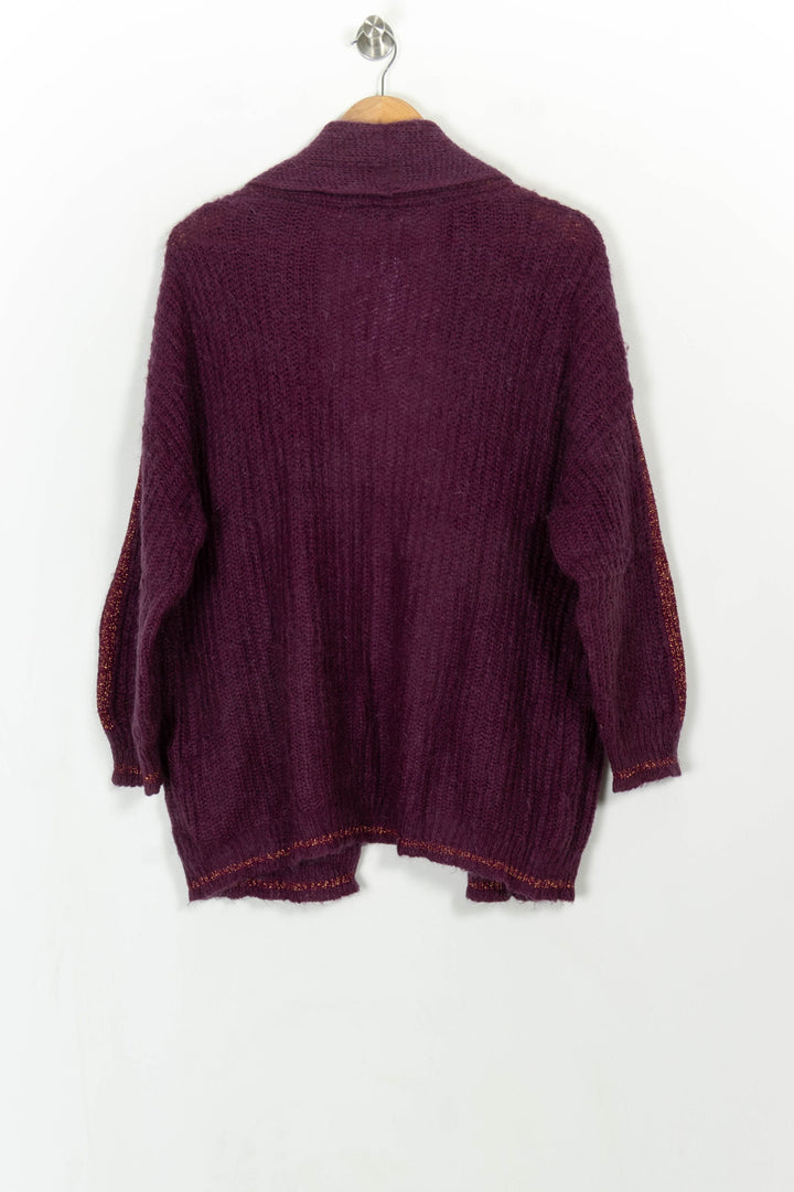 Cardigan Violet - Taille S/36 de la marque La Fée Maraboutée | PARAD115084 - Vendu par Paradigme - Image 5