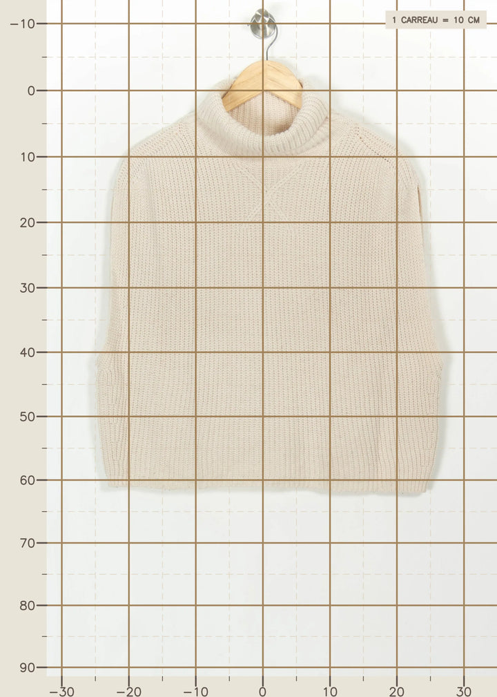 Débardeur Col Roulé Beige - Taille M/38 de la marque La Fée Maraboutée | PARAD115085 - Vendu par Paradigme - Image 4