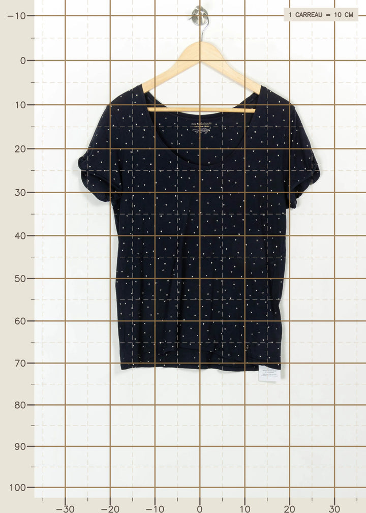 Tee-shirt Bleu et Blanc - Taille S/36 de la marque Des petits hauts | PARAD115094 - Vendu par Paradigme - Image 4