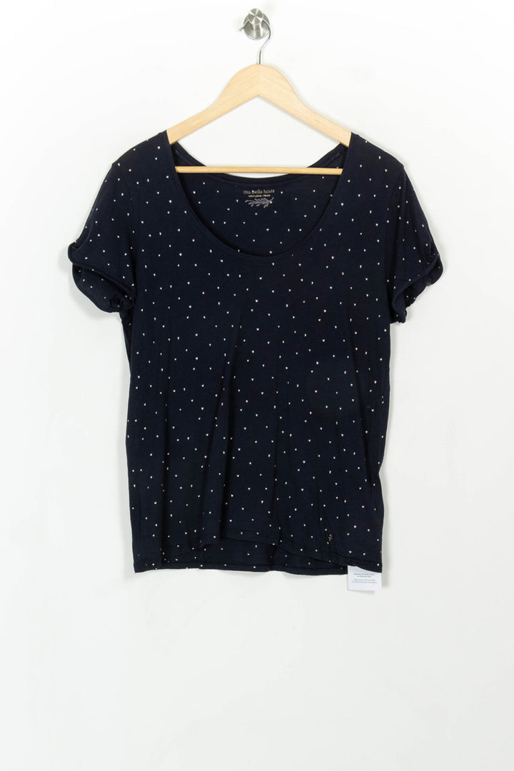 Tee-shirt Bleu et Blanc - Taille S/36 de la marque Des petits hauts | PARAD115094 - Vendu par Paradigme - Image 2
