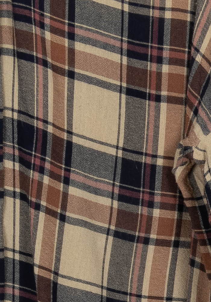 Chemise à Carreaux Beige et Bleu - Taille M/38 de la marque Sessùn | PARAD115095 - Vendu par Paradigme - Image 3