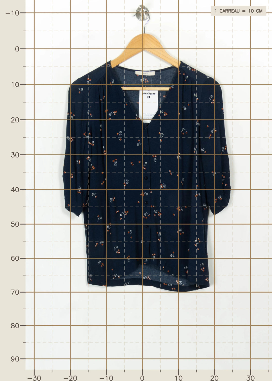 Blouse Bleue - Taille M/38 de la marque Sessùn | PARAD115096 - Vendu par Paradigme - Image 4