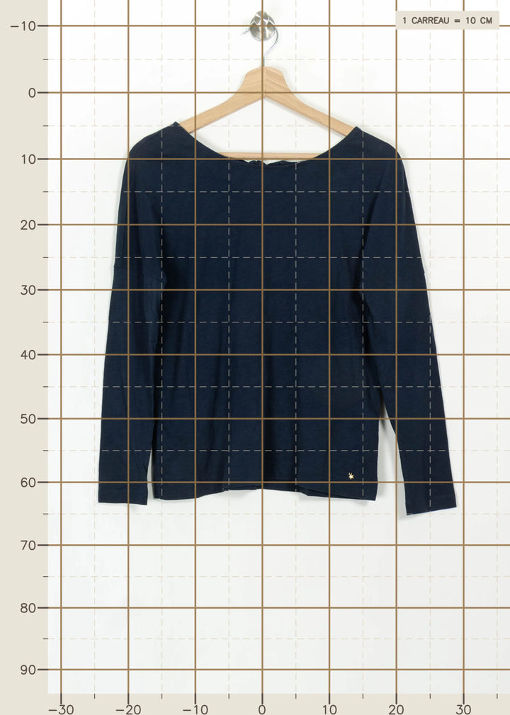 Tee-shirt Manches Longues Bleu - Taille XS/34 de la marque Des petits hauts | PARAD115099 - Vendu par Paradigme - Image 4