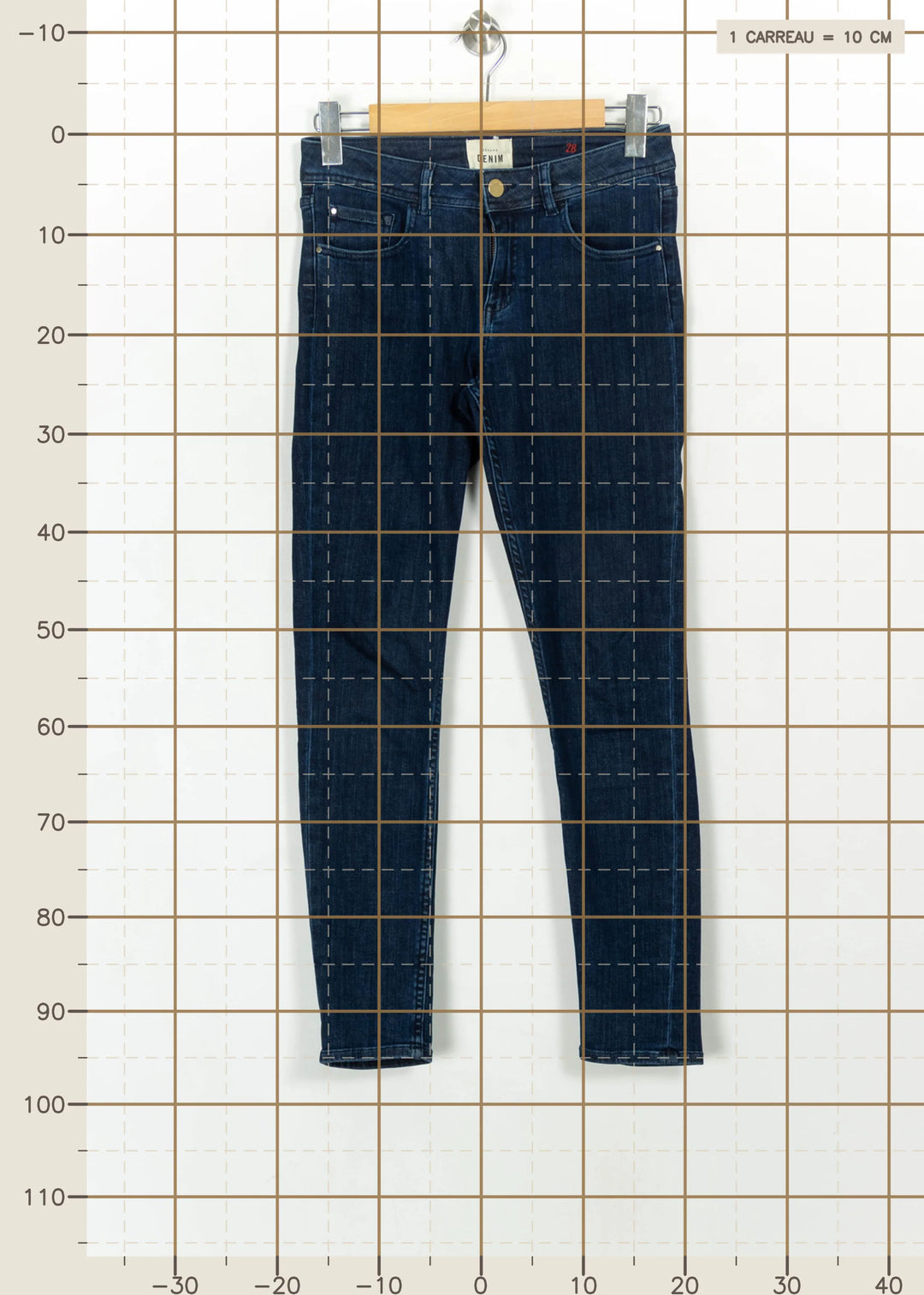 Jean Slim Bleu - Taille M/38 de la marque Sézane | PARAD115100 - Vendu par Paradigme - Image 4