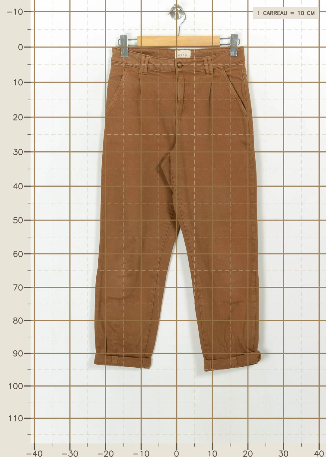 Pantalon Marron - Taille S/36 de la marque Sézane | PARAD115104 - Vendu par Paradigme - Image 4