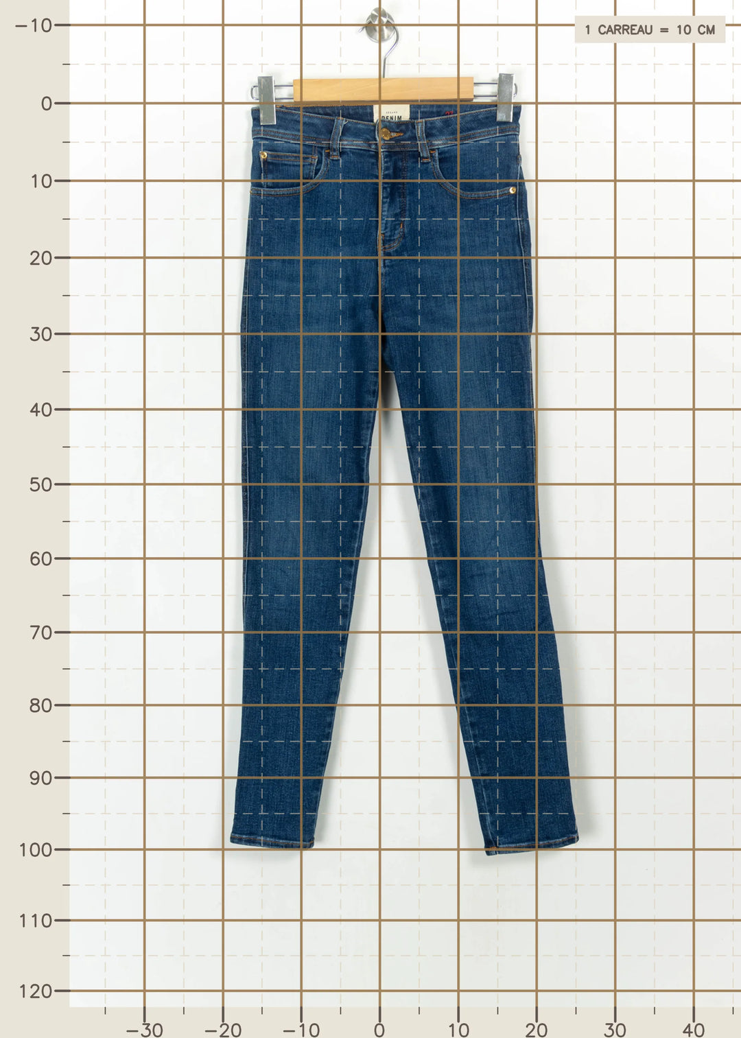 Jean Slim Bleu - Taille S/36 de la marque Sézane | PARAD115109 - Vendu par Paradigme - Image 4