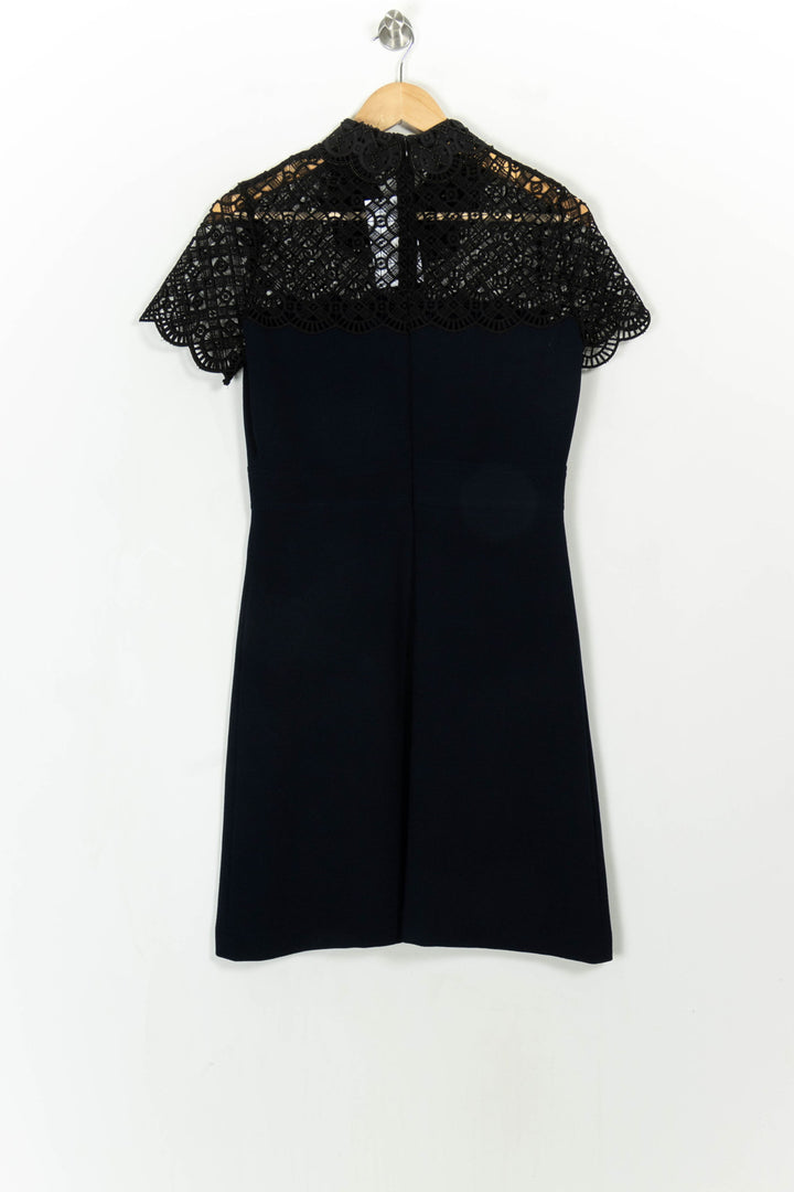 Robe Courte Bleu et Noir - Taille L/40 de la marque Sandro | PARAD115113 - Vendu par Paradigme - Image 5