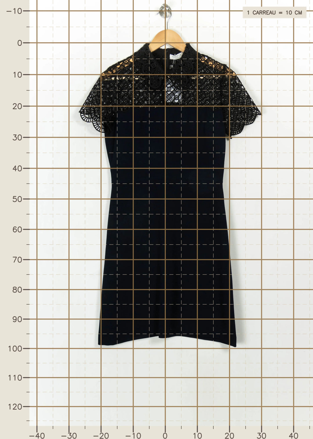 Robe Courte Bleu et Noir - Taille L/40 de la marque Sandro | PARAD115113 - Vendu par Paradigme - Image 4