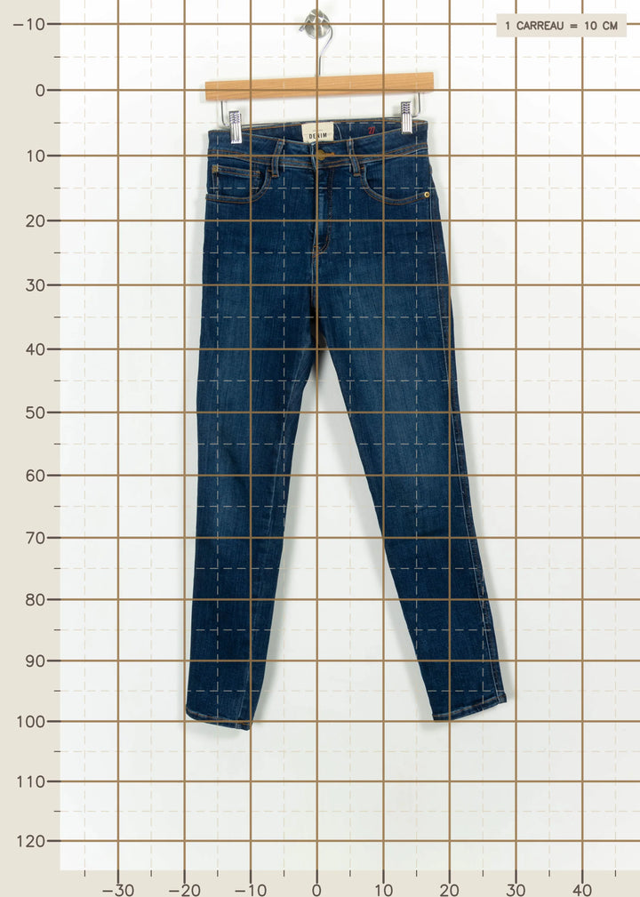 Jean Slim Bleu - Taille S/36 de la marque Sézane | PARAD115114 - Vendu par Paradigme - Image 4