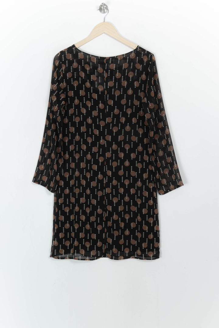 Robe Noire et Marron - Taille M/38 de la marque La Fée Maraboutée | PARAD115126 - Vendu par Paradigme - Image 5