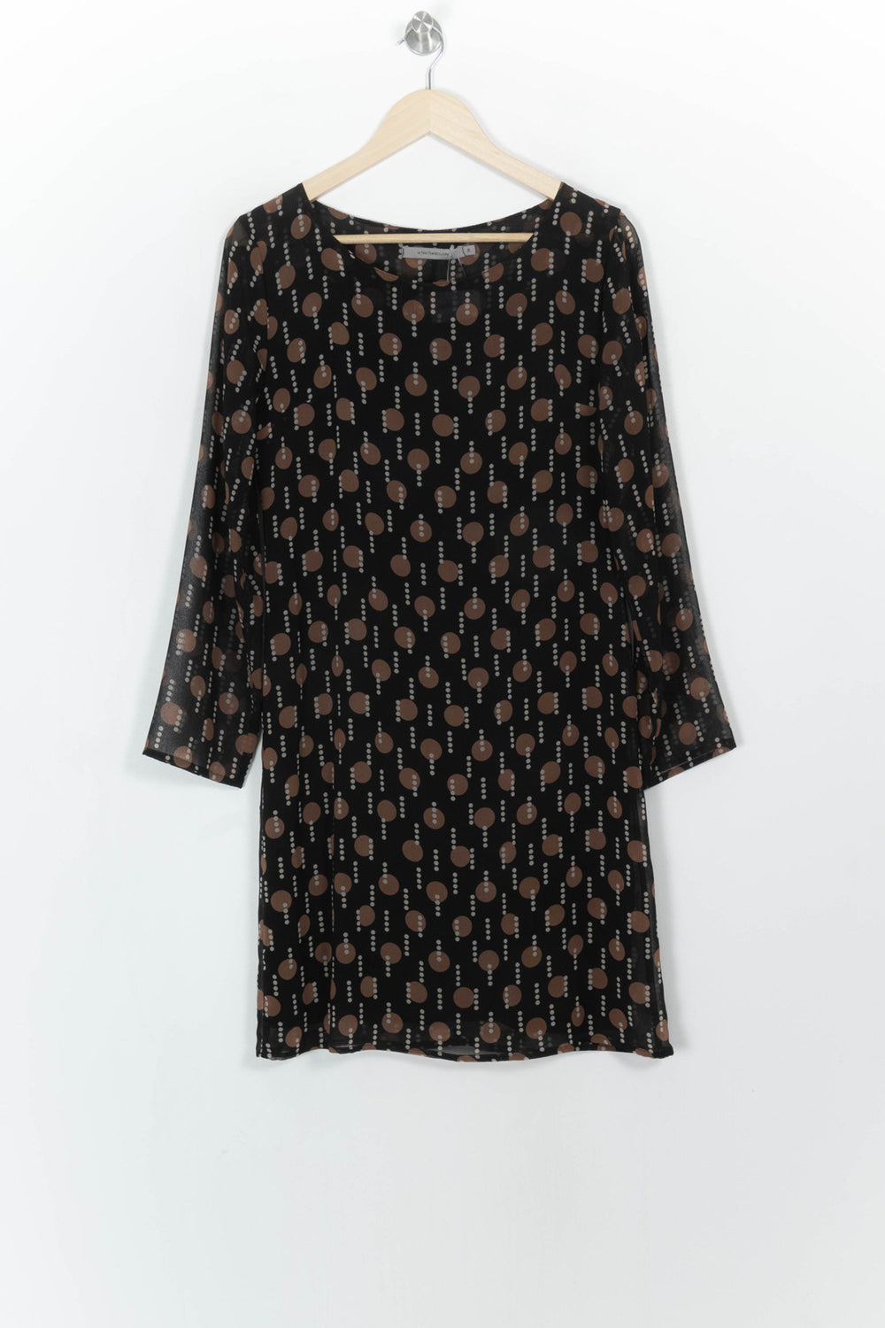 Robe Noire et Marron - Taille M/38 de la marque La Fée Maraboutée | PARAD115126 - Vendu par Paradigme - Image 2