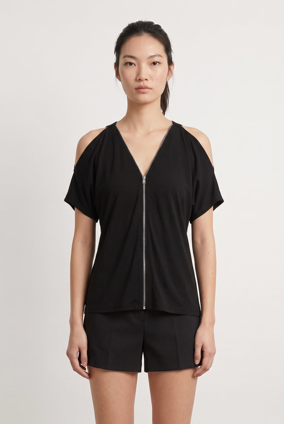Blouse Noire - Taille S/36 de la marque The Kooples - Sport | PARAD115130 - Vendu par Paradigme - Image 1